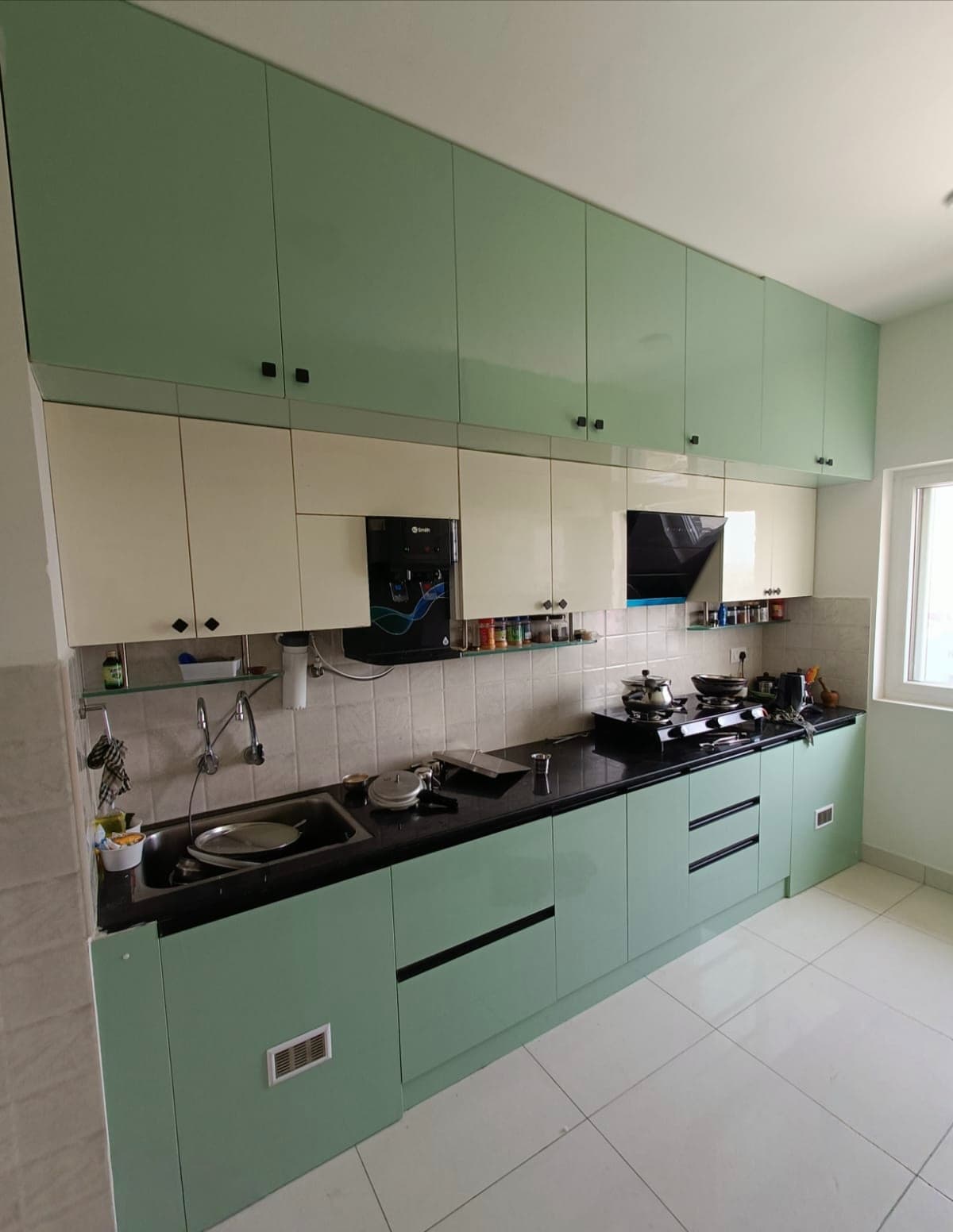 Green Modular Kitchen